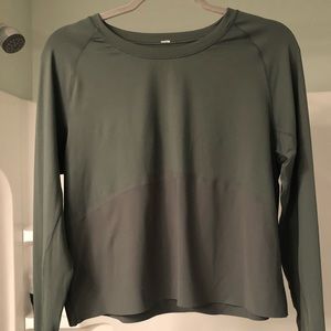 lululemon Olive Green Final Lap Long Sleeve